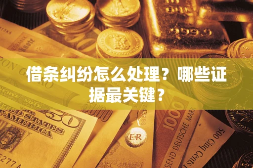 北京借条纠纷怎么处理？哪些证据最关键？