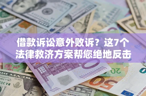 北京借款诉讼意外败诉？这7个法律救济方案帮您绝地反击！
