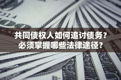 北京共同债权人如何追讨债务？必须掌握哪些法律途径？