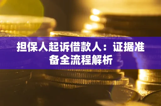 北京担保人起诉借款人：证据准备全流程解析